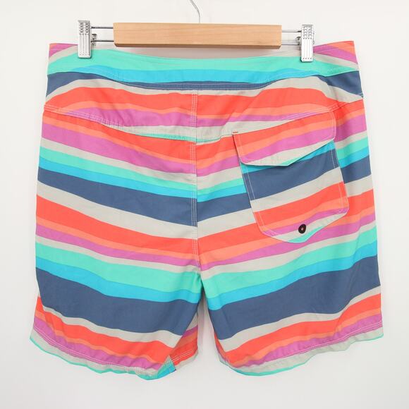 SAXX Swim Trunks Multicolor Striped Board Shorts Betawave Quick Dry Size 34 NWT - Picture 15 of 15